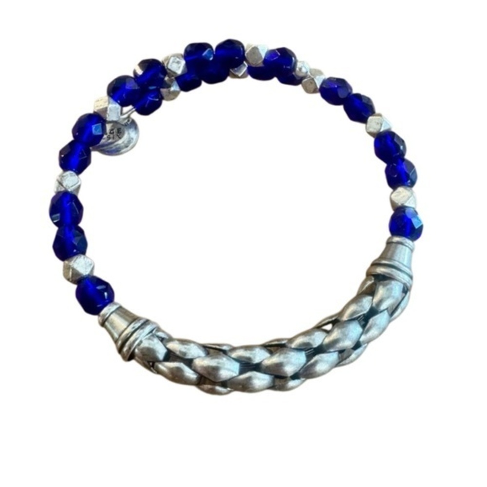 Alex and Ani Cobalt Blue and Silver Bracelet